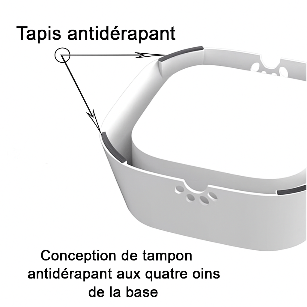 Gamelle anti-éclaboussures Pawtastique™ – Bol d’eau intelligent pour chiens et chats, anti-débordement et anti-mouillage