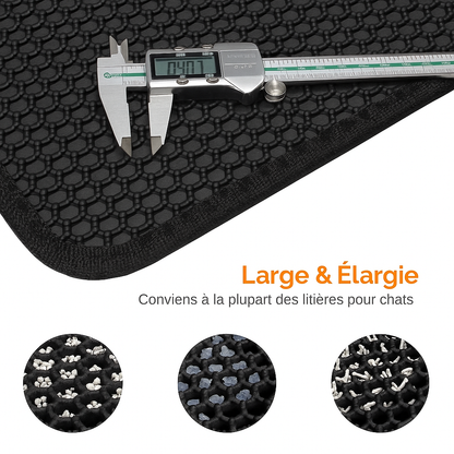 Tapis anti-dispersion de litière pour chat Pawtastique™  – Garde votre sol propre et sans poussière !